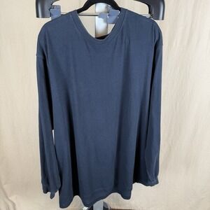 Carhartt Shirt Mens 3XL Navy Blue Loose Fit Long Sleeve Logo Workwear K231